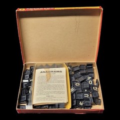 Vintage Transogram 1950s Anagrams 7 Word Games With Instruction Complete