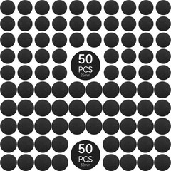 DisplayMore 100Pcs Mix Round 0.5 x x 0.1 inches, 100pcs-25&32mm-black