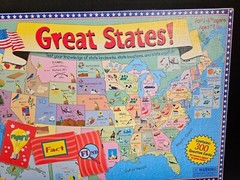 Vintage Great States Board Game – Complete – Open Box