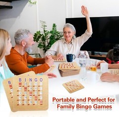 200-Pack Stitched Reusable Shutter Slide Bingo Cards with Shutter Clear Slider