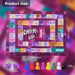 NETANICO Drinking Games,Leather Mat Drinking Board Game for Adults,Interactiv…