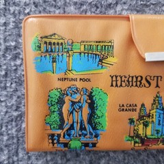 Hearst Castle Travel Checkers Magnetic Brown w Multicolor Graphics Snap Button