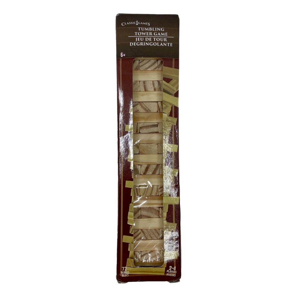 Tumbling Tower Blocks Mini Wood Game 1 7/8″ x 5/8″ Unfinished Craft DIY