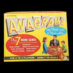 Vintage Transogram 1950s Anagrams 7 Word Games With Instruction Complete