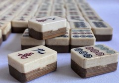 Mahjong Tile retro in wooden case antique rare limited Japan