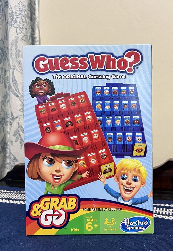 Hasbro Guess Who? Travel Board Game Grab and Go Compact Portable Investigation