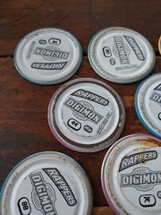 Digimon Rappers Lot Of 31 Digital Monsters Metal Pogs Tazos 2 Inch Mgic Box 2001