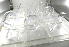 tic tac toe acrylic large 14″ x 14″coffee table set decorative, games, props
