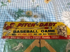 Vintage Pitch Dart 1960 Baseball Game. Still In Original Bag With Header