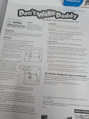 Don’t Wake Daddy MB Board Game 2-4 Players Ages 3+ Plastic Cardboard 2011