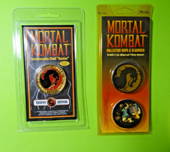Pogs * Mortal Kombat * Trophy Edition * 18K Gold Plated * 10 Kaps * 1 Slammer