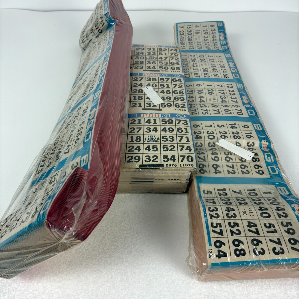 Vintage Arrow International Bingo Paper Cards Lot NOS Wrapped 1986