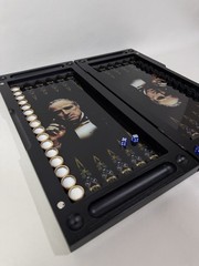 The Godfather Backgammon Board – Handmade Ash Wood & Glass Set, Luxury Gift