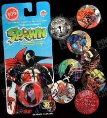 1995 Lot of 13 (Thirteen) Todd McFarlane’s SPAWN POGs – Canada Games