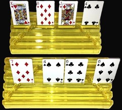Playing Cards Plastic Holder 2 Racks Hands Free Hand & Foot Super Samba Bridge