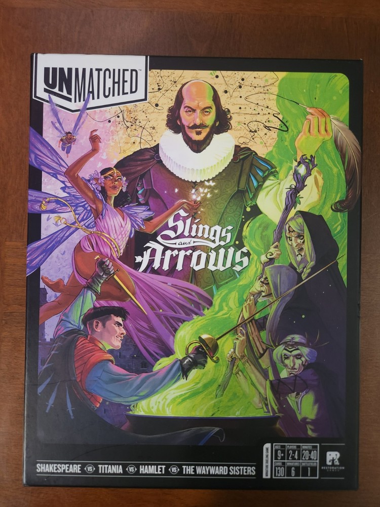 Restoration Games Unmatched Slings and Arrows New, Open Box
