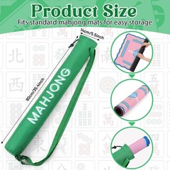Sunnymove 35 Inch Long Mahjong Mat Bag Cute Double Strapped Polyester Drawstr…