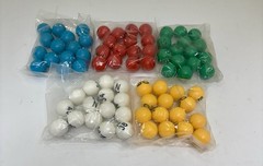 Multi Color Bingo Ball Set-NUMBERED #1-75 FIVE DIFFERENT COLORS, New; See Desc.