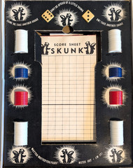 Vintage 1953 Schaper Skunk Dice Game Complete – USA