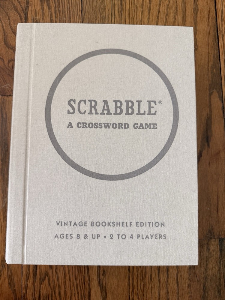 Scrabble Vintage Bookshelf Edition Word Board Game Complete Set 2-4 Players 8+