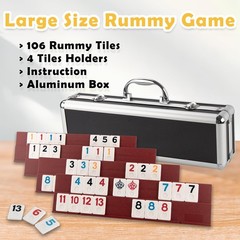 Smilejoy Rummy Cube Game Four Players Edition, Deluxe Standard, Multicolored