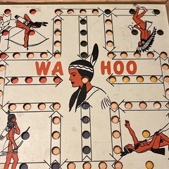 2 Vintage Creative Ideas Designs Inc. WA HOO Marble Checker Game, Texas Made