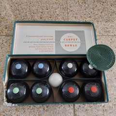 Vintage Boxed Set B&A Banda Carpet Bowls Indoor Bowling Game Ships from USA READ