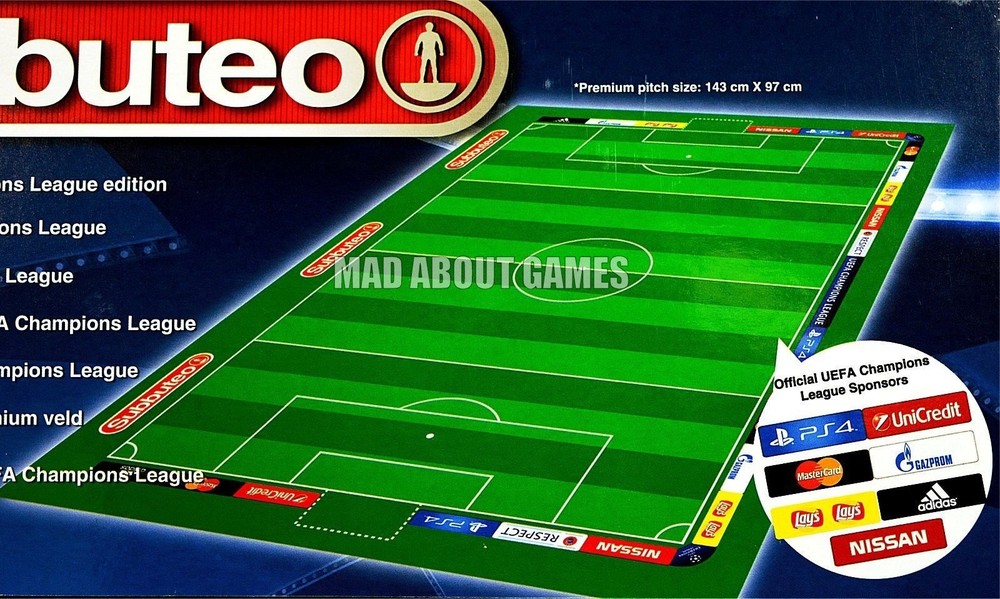 Subbuteo CHAMPIONS LEAGUE OFFICIAL PITCH Soccer Board Table Game Toy Miniatures