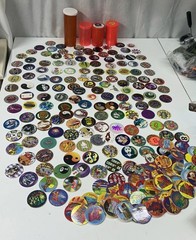 Vintage 1990’s Huge Lot Of Pogs 211 Plus Cases Holographic Lenticular Disney