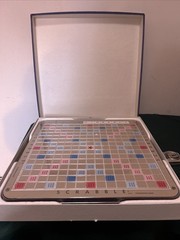 Scrabble Revolving Deluxe Edition 1987 Crossword Word Game Complete Puzzle Board