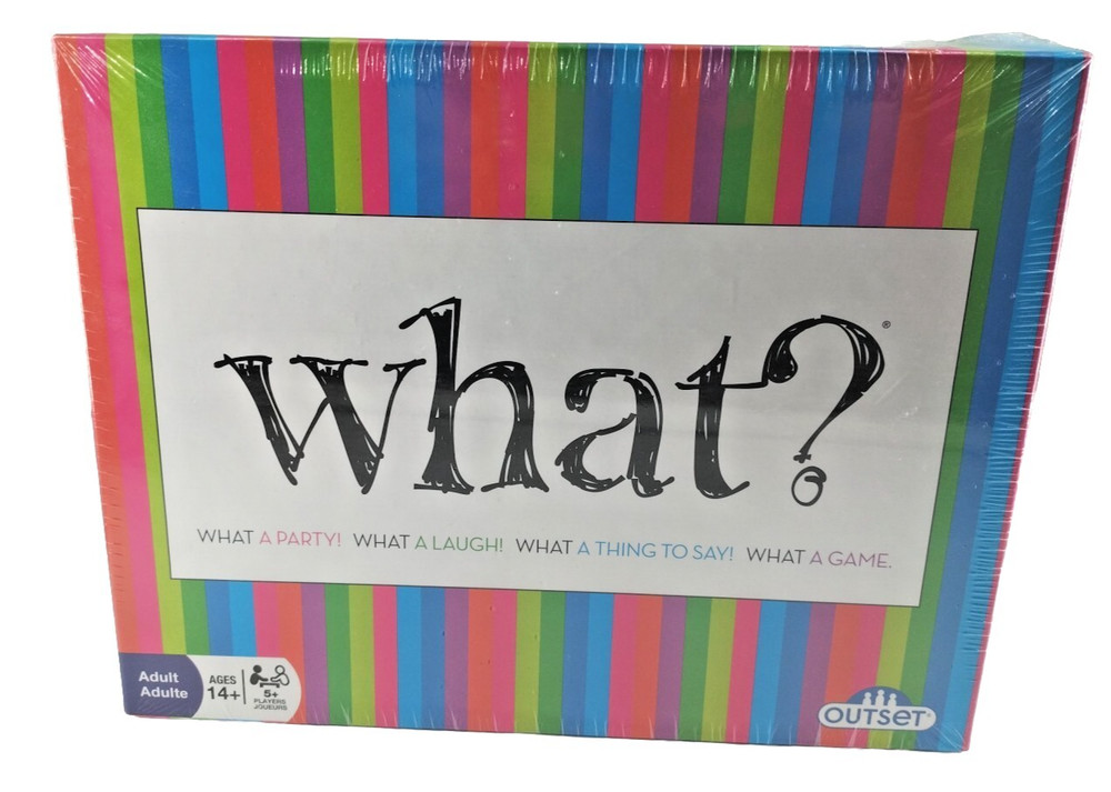 What ? Deluxe Edition Board Game Factory Sealed New OUTSET Adult Party Game