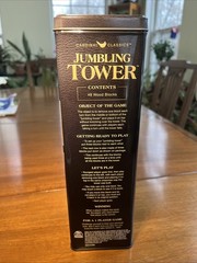 Tumbling Jumbling Towers Wood Block Game by cardinal Classics in Tin 48 PieceNEW