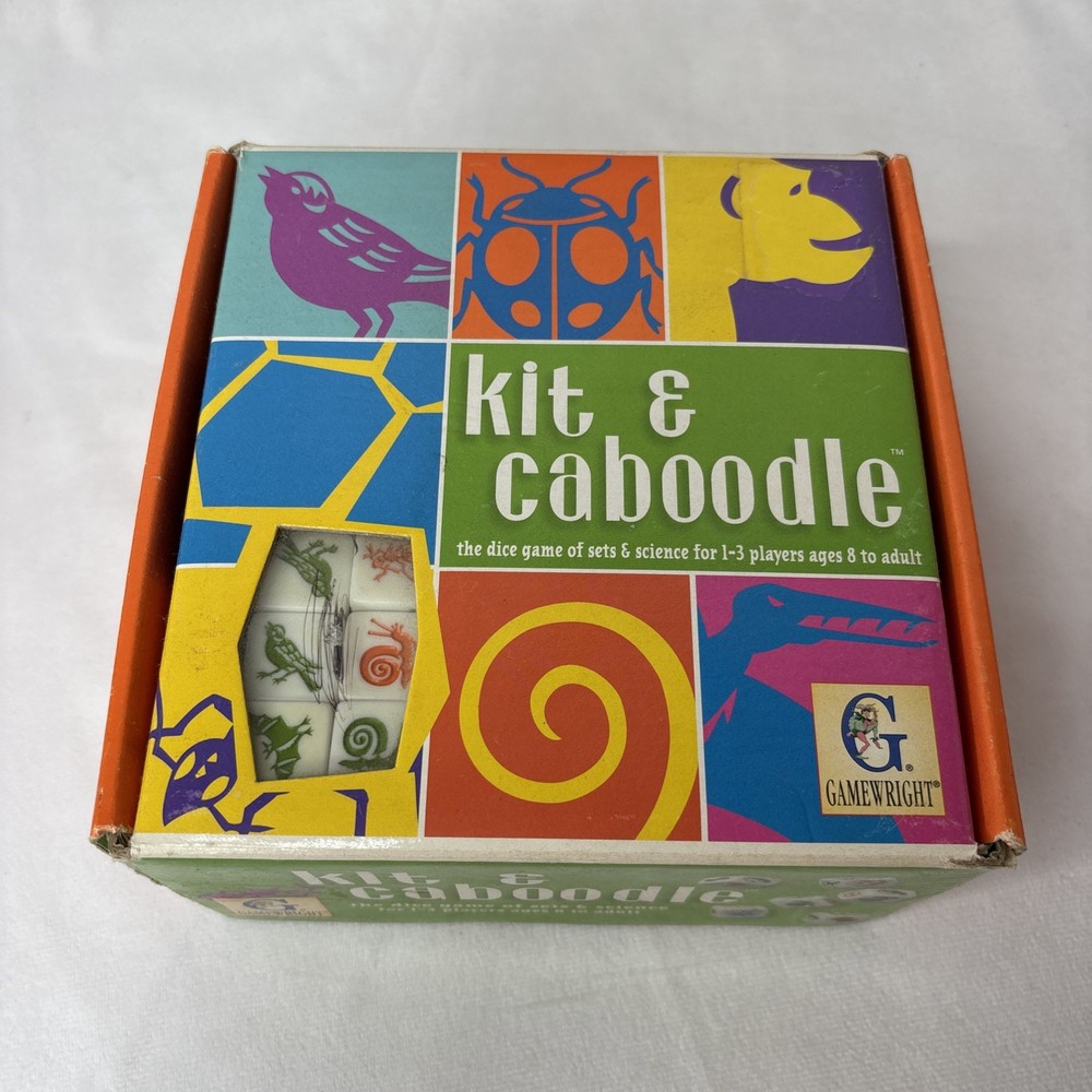 1997 Gamewright KIT & CABOODLE Dice Game of Sets & Science 1~3 Players Ages 8+