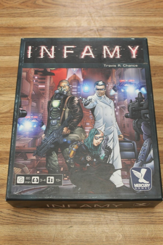 Infamy Board Game from Mercury Games Travis R. Chance Gently Used
