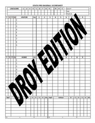 Statis Pro Baseball Charts, Rules and Scoresheets – Printed on Cardstock