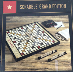 Scrabble Grand Edition Crossword Game WS Company Wood Board Case New Sealed