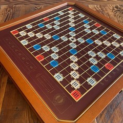 Scrabble Franklin Mint 1990 Collector’s Edition 24K Gold Plated Tiles Wood EUC