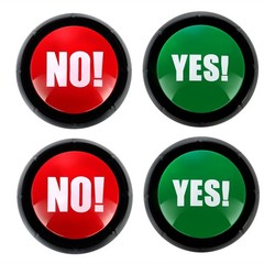 Cididu Set of 4 Yes No Button with Sound, Game Answer Button for Trivia Games…