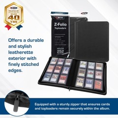 BCW Top Loader Binder | 9-Pocket LX Album | Black 3×4 inches,