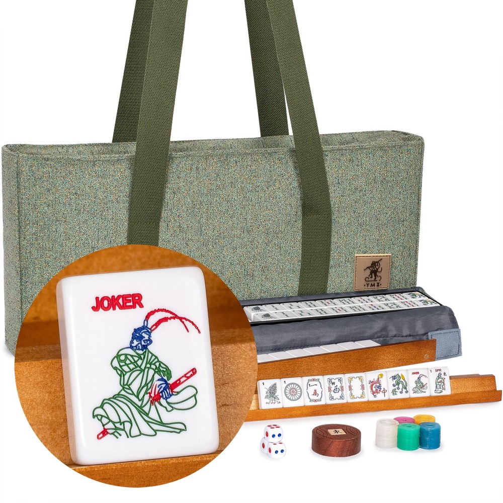 American Mahjong Set “Celestial Harmony” with Green Soft Case
