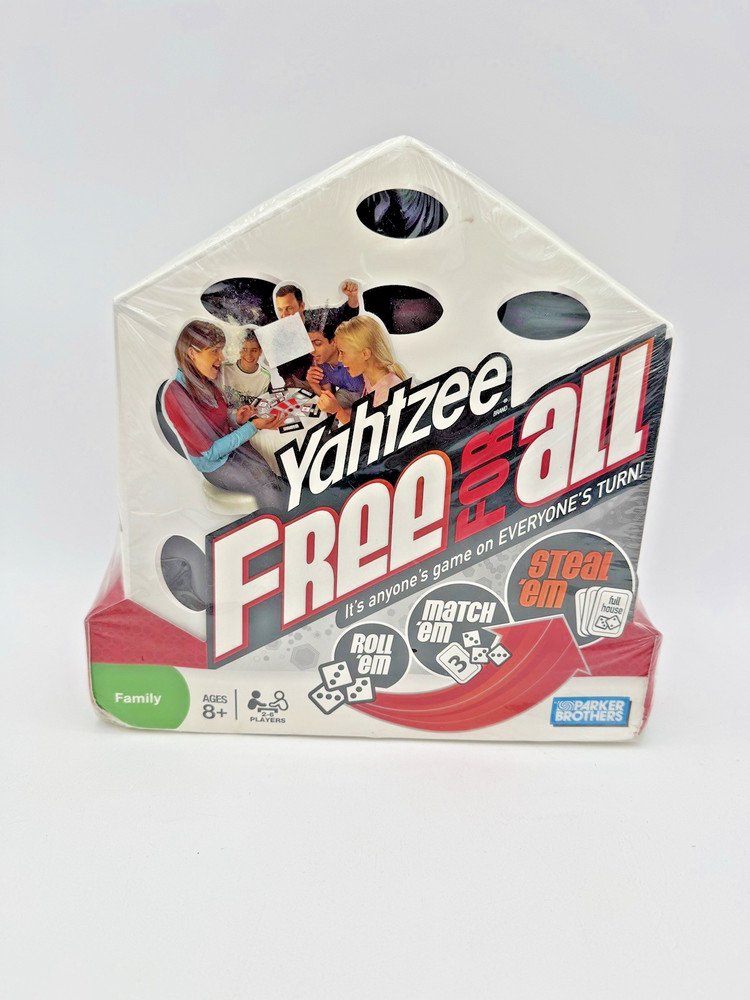 Yahtzee Free For All Family Game 2008 Ages 8+ Parker Brothers / NOB – READ