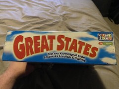 Game Zone Great States Geography Board Game, New And Sealed
