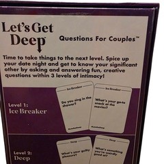 Lets Get Deep Questions For Couples Game Card Game For Date Night