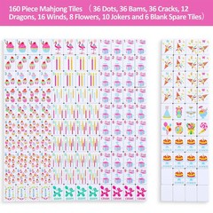 Majolicia American Mahjong Tile Set, 160 Engraved Tiles with Accessories and …