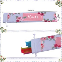 Sunnymove Empty Mahjong Bags Set for Tiles and 24.0 x 13.0 x 4.7 inches, Pink