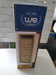 WE Games Wooden Tumbling Tower Game 12 in. Tabletop Strategy Family Fun Toy NEW