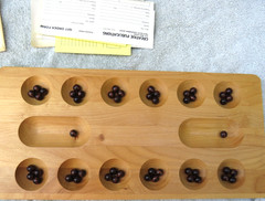 1977 Vintage Mancala 18+” by 8.5″ In Original Box Solid Wood