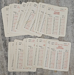 1962 APBA Golf Orig 18 Holes, Shot Board, Player Cards, 3of4 Metal Ball Markers!