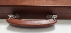 Solid Wood Backgammon Game Varnished Folding Board Set Complete EUC
