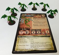 Well Painted FFP Shadows of Brimstone Hell bats miniatures & cards No box (6)